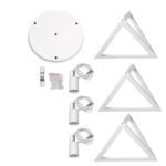 GLOBOSTAR® TRIANGLE 00617 Μοντέρνο Κρεμαστό Φωτιστικό Οροφής με Ντουί 3 x E27 AC 220-240V IP20 - Λευκό - Μ49 x Π49 x Y130cm - Image 11