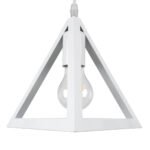 GLOBOSTAR® TRIANGLE 00617 Μοντέρνο Κρεμαστό Φωτιστικό Οροφής με Ντουί 3 x E27 AC 220-240V IP20 - Λευκό - Μ49 x Π49 x Y130cm - Image 8