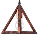 GLOBOSTAR® TRIANGLE 00618 Μοντέρνο Κρεμαστό Φωτιστικό Οροφής με Ντουί 3 x E27 AC 220-240V IP20 - Χάλκινο - Μ49 x Π49 x Y130cm - Image 8