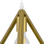 GLOBOSTAR® TRIANGLE 00620 Μοντέρνο Κρεμαστό Φωτιστικό Οροφής με Ντουί 3 x E27 AC 220-240V IP20 - Χρυσό - Μ49 x Π49 x Y130cm - Image 6