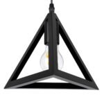 GLOBOSTAR® TRIANGLE 00621 Μοντέρνο Κρεμαστό Φωτιστικό Οροφής με Ντουί 3 x E27 AC 220-240V IP20 - Μαύρο - Μ70 x Π22 x Y130cm - Image 7