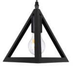 GLOBOSTAR® TRIANGLE 00621 Μοντέρνο Κρεμαστό Φωτιστικό Οροφής με Ντουί 3 x E27 AC 220-240V IP20 - Μαύρο - Μ70 x Π22 x Y130cm - Image 8