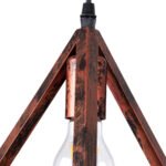 GLOBOSTAR® TRIANGLE 00623 Μοντέρνο Κρεμαστό Φωτιστικό Οροφής με Ντουί 3 x E27 AC 220-240V IP20 - Χάλκινο - Μ70 x Π22 x Y130cm - Image 6