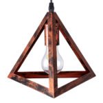 GLOBOSTAR® TRIANGLE 00623 Μοντέρνο Κρεμαστό Φωτιστικό Οροφής με Ντουί 3 x E27 AC 220-240V IP20 - Χάλκινο - Μ70 x Π22 x Y130cm - Image 9