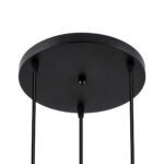 GLOBOSTAR® DILLON 00626 Μοντέρνο Κρεμαστό Φωτιστικό Οροφής με Ντουί 3 x E27 AC 220-240V IP20 - Μαύρο & Μπεζ - Μ26 x Π26 x Υ130cm - Image 8