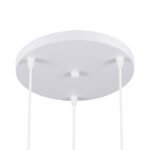 GLOBOSTAR® DILLON 00627 Μοντέρνο Κρεμαστό Φωτιστικό Οροφής με Ντουί 3 x E27 AC 220-240V IP20 - Λευκό & Μπεζ - Μ26 x Π26 x Υ130cm - Image 8