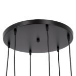 GLOBOSTAR® DILLON 00628 Μοντέρνο Κρεμαστό Φωτιστικό Οροφής με Ντουί 6 x E27 AC 220-240V IP20 - Μαύρο & Μπεζ - Μ52 x Π52 x Y130cm - Image 8