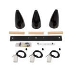 GLOBOSTAR® DILLON 00630 Μοντέρνο Κρεμαστό Φωτιστικό Οροφής με Ντουί 3 x E27 AC 220-240V IP20 - Μαύρο & Μπεζ - Μ54 x Π14 x Υ130cm - Image 9