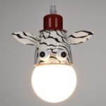 GLOBOSTAR® ZEBRA 00639 Παιδικό Κρεμαστό Φωτιστικό Οροφής με Ντουί 1 x E27 AC 220-240V IP20 - Πολύχρωμο - Μ19 x Π10.5 x Υ13.5cm - Image 3