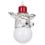 GLOBOSTAR® ZEBRA 00639 Παιδικό Κρεμαστό Φωτιστικό Οροφής με Ντουί 1 x E27 AC 220-240V IP20 - Πολύχρωμο - Μ19 x Π10.5 x Υ13.5cm - Image 5