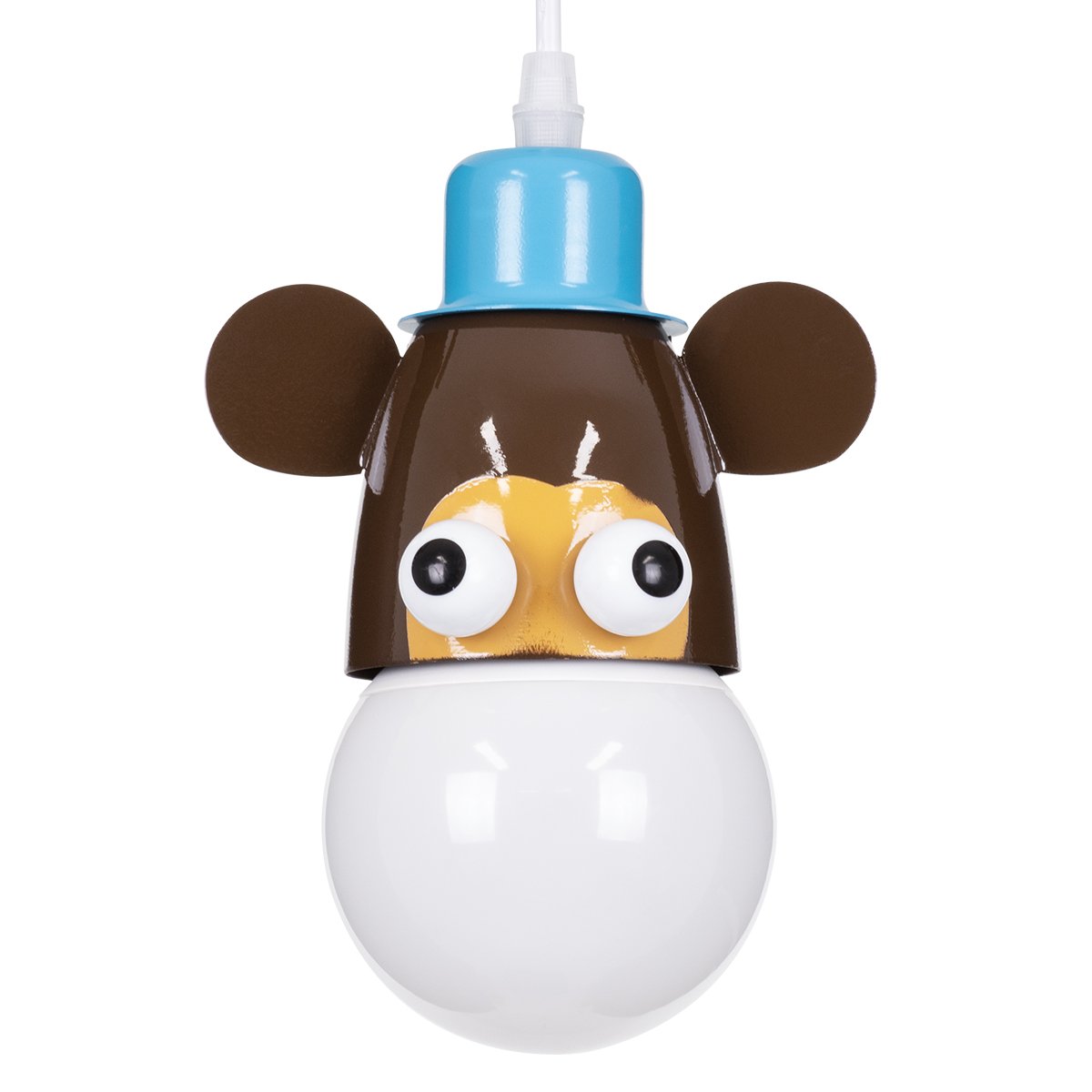 00640_0 GLOBOSTAR® MONKEY 00640 Παιδικό Κρεμαστό Φωτιστικό Οροφής με Ντουί 1 x E27 AC 220-240V IP20 - Πολύχρωμο - Μ14.5 x Π10.5 x Υ13.5cm - Image 1