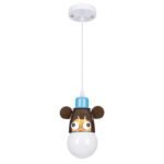 GLOBOSTAR® MONKEY 00640 Παιδικό Κρεμαστό Φωτιστικό Οροφής με Ντουί 1 x E27 AC 220-240V IP20 - Πολύχρωμο - Μ14.5 x Π10.5 x Υ13.5cm - Image 4