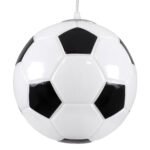GLOBOSTAR® FOOTBALL 00647 Παιδικό Κρεμαστό Φωτιστικό Οροφής με Ντουί 1 x E27 AC 220-240V IP20 - Λευκό & Μαύρο - Μ25 x Π25 x Υ25cm - Image 6