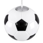 GLOBOSTAR® FOOTBALL 00647 Παιδικό Κρεμαστό Φωτιστικό Οροφής με Ντουί 1 x E27 AC 220-240V IP20 - Λευκό & Μαύρο - Μ25 x Π25 x Υ25cm - Image 7
