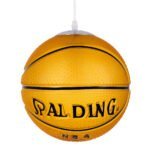 GLOBOSTAR® SPALDING NBA 00649 Παιδικό Κρεμαστό Φωτιστικό Οροφής με Ντουί 1 x E27 AC 220-240V IP20 - Πορτοκαλί & Μαύρο - Μ25 x Π25 x Υ25cm