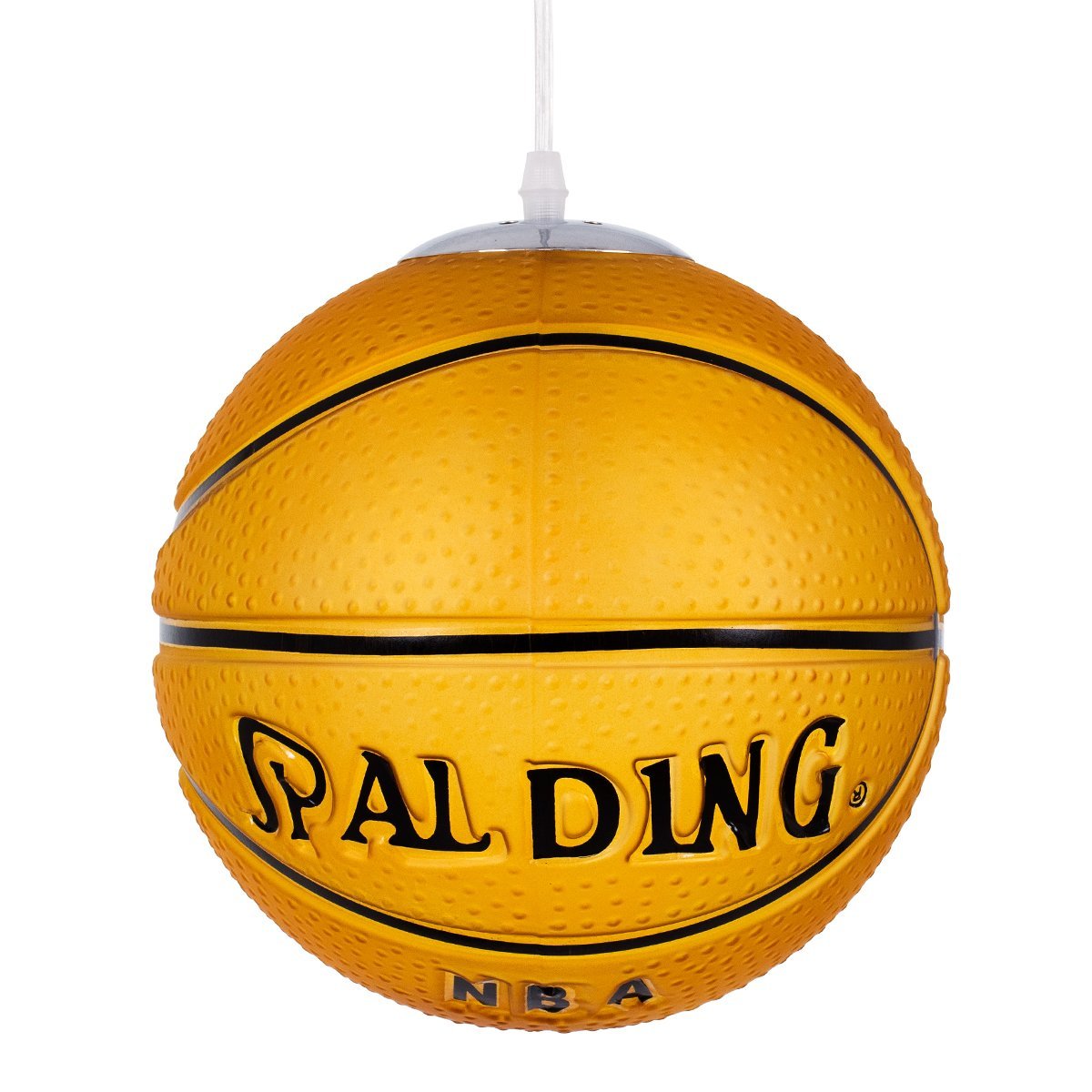 00649_0 GLOBOSTAR® SPALDING NBA 00649 Παιδικό Κρεμαστό Φωτιστικό Οροφής με Ντουί 1 x E27 AC 220-240V IP20 - Πορτοκαλί & Μαύρο - Μ25 x Π25 x Υ25cm - Image 1