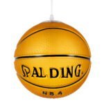 GLOBOSTAR® SPALDING NBA 00649 Παιδικό Κρεμαστό Φωτιστικό Οροφής με Ντουί 1 x E27 AC 220-240V IP20 - Πορτοκαλί & Μαύρο - Μ25 x Π25 x Υ25cm - Image 5