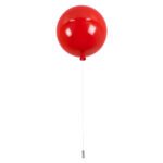 GLOBOSTAR® BALLOON 00652 Παιδικό Φωτιστικό Οροφής με Ντουί 1 x E27 AC 220-240V IP20 - Κόκκινο - Μ30 x Π30 x Υ33cm - Image 4