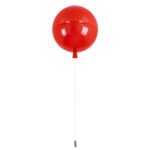 GLOBOSTAR® BALLOON 00652 Παιδικό Φωτιστικό Οροφής με Ντουί 1 x E27 AC 220-240V IP20 - Κόκκινο - Μ30 x Π30 x Υ33cm - Image 5