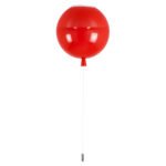GLOBOSTAR® BALLOON 00652 Παιδικό Φωτιστικό Οροφής με Ντουί 1 x E27 AC 220-240V IP20 - Κόκκινο - Μ30 x Π30 x Υ33cm - Image 6