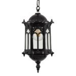 GLOBOSTAR® DARCY 00655 Vintage Κρεμαστό Φωτιστικό Οροφής με Ντουί 1 x E27 AC 220-240V IP20 - Μαύρο - Μ15.5 x Π15.5 x Υ32.5cm - Image 5