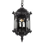 GLOBOSTAR® DARCY 00655 Vintage Κρεμαστό Φωτιστικό Οροφής με Ντουί 1 x E27 AC 220-240V IP20 - Μαύρο - Μ15.5 x Π15.5 x Υ32.5cm - Image 6