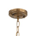 GLOBOSTAR® DARCY 00656 Vintage Κρεμαστό Φωτιστικό Οροφής με Ντουί 1 x E27 AC 220-240V IP20 - Μπρούτζινο & Διάφανο - Μ15.5 x Π15.5 x Υ32.5cm - Image 8