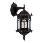 GLOBOSTAR® DARCY 00657 Vintage Φωτιστικό Τοίχου - Απλίκα με Ντουί 1 x E27 AC 220-240V IP20 - Μαύρο - Μ15.5 x Π15.5 x Υ34.5cm - Image 4