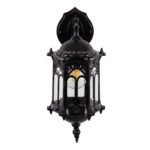 GLOBOSTAR® DARCY 00657 Vintage Φωτιστικό Τοίχου - Απλίκα με Ντουί 1 x E27 AC 220-240V IP20 - Μαύρο - Μ15.5 x Π15.5 x Υ34.5cm - Image 9