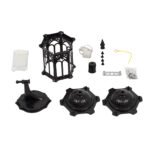 GLOBOSTAR® DARCY 00657 Vintage Φωτιστικό Τοίχου - Απλίκα με Ντουί 1 x E27 AC 220-240V IP20 - Μαύρο - Μ15.5 x Π15.5 x Υ34.5cm - Image 10