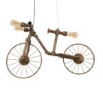 GLOBOSTAR® SWIFTWALKER 00660 Vintage Κρεμαστό Φωτιστικό Οροφής με Ντουί 3 x E27 AC 220-240V IP20 - Χάλκινο & Κόκκινο - Μ85 x Π29.5 x Υ55cm - Image 5