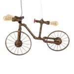 GLOBOSTAR® SWIFTWALKER 00660 Vintage Κρεμαστό Φωτιστικό Οροφής με Ντουί 3 x E27 AC 220-240V IP20 - Χάλκινο & Κόκκινο - Μ85 x Π29.5 x Υ55cm - Image 7