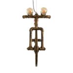 GLOBOSTAR® SWIFTWALKER 00660 Vintage Κρεμαστό Φωτιστικό Οροφής με Ντουί 3 x E27 AC 220-240V IP20 - Χάλκινο & Κόκκινο - Μ85 x Π29.5 x Υ55cm - Image 10