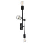 GLOBOSTAR® PIPING 00661 Vintage Φωτιστικό Τοίχου - Απλίκα με Ντουί 4 x E27 AC 220-240V IP20 - Μαύρο - Μ40 x Π9 x Υ52cm - Image 5