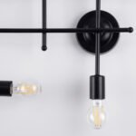 GLOBOSTAR® PIPING 00664 Vintage Φωτιστικό Τοίχου - Απλίκα με Ντουί 6 x E27 AC 220-240V IP20 - Μαύρο - Μ66 x Π9.5 x Υ49cm - Image 6