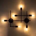 GLOBOSTAR® PIPING 00666 Vintage Φωτιστικό Τοίχου - Απλίκα με Ντουί 6 x E27 AC 220-240V IP20 - Μπρούτζινο - Μ66 x Π9.5 x Υ49cm - Image 3