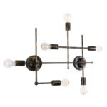 GLOBOSTAR® PIPING 00666 Vintage Φωτιστικό Τοίχου - Απλίκα με Ντουί 6 x E27 AC 220-240V IP20 - Μπρούτζινο - Μ66 x Π9.5 x Υ49cm - Image 4