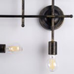 GLOBOSTAR® PIPING 00666-1 Vintage Φωτιστικό Οροφής με Ντουί 6 x E27 AC 220-240V IP20 - Μπρούτζινο - Μ66 x Π9.5 x Υ49cm - Image 6