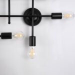 GLOBOSTAR® PIPING 00667 Vintage Φωτιστικό Τοίχου - Απλίκα με Ντουί 12 x E27 AC 220-240V IP20 - Μαύρο - Μ78.5 x Π9.5 x Υ64cm - Image 6