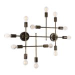 GLOBOSTAR® PIPING 00669 Vintage Φωτιστικό Τοίχου - Απλίκα με Ντουί 12 x E27 AC 220-240V IP20 - Μπρούτζινο - Μ78.5 x Π9.5 x Υ64cm - Image 4