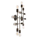 GLOBOSTAR® PIPING 00669 Vintage Φωτιστικό Τοίχου - Απλίκα με Ντουί 12 x E27 AC 220-240V IP20 - Μπρούτζινο - Μ78.5 x Π9.5 x Υ64cm - Image 5