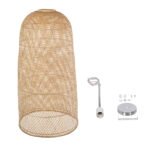 GLOBOSTAR® CALERO 00670 Boho Κρεμαστό Φωτιστικό Οροφής με Ντουί 1 x E27 AC 220-240V IP20 - Μπεζ - Μ60 x Π60 x Y120cm - Image 11