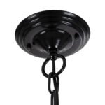 GLOBOSTAR® DARCY 00672 Vintage Κρεμαστό Φωτιστικό Οροφής με Ντουί 1 x E27 AC 220-240V IP20 - Μαύρο & Διάφανο - Μ35 x Π35 x Υ61cm - Image 11