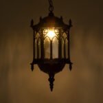 GLOBOSTAR® DARCY 00672 Vintage Κρεμαστό Φωτιστικό Οροφής με Ντουί 1 x E27 AC 220-240V IP20 - Μαύρο & Διάφανο - Μ35 x Π35 x Υ61cm - Image 3