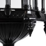 GLOBOSTAR® DARCY 00672 Vintage Κρεμαστό Φωτιστικό Οροφής με Ντουί 1 x E27 AC 220-240V IP20 - Μαύρο & Διάφανο - Μ35 x Π35 x Υ61cm - Image 8