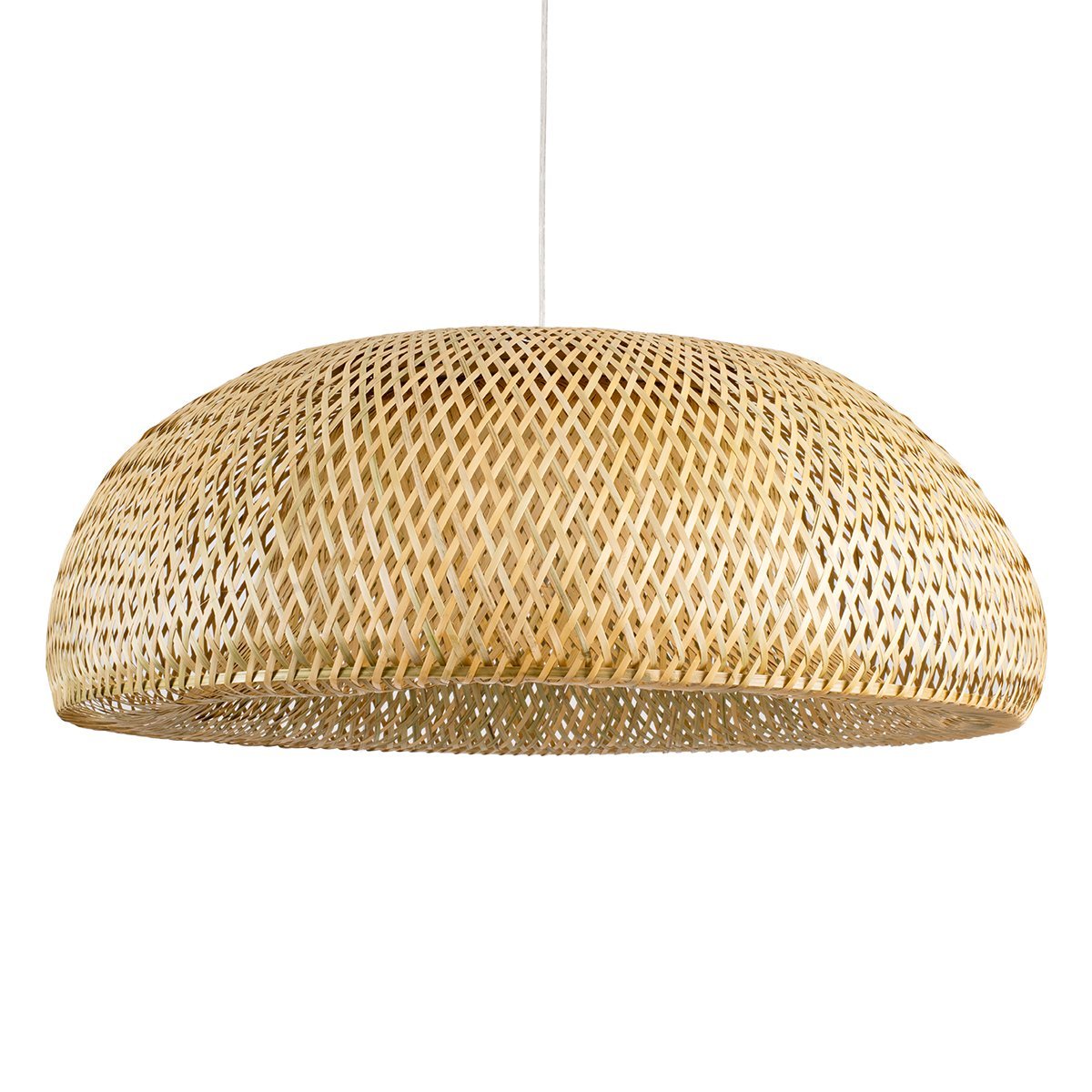 00674_0 GLOBOSTAR® SAN TROPEZ 00674 Boho Κρεμαστό Φωτιστικό Οροφής με Ντουί 1 x E27 AC 220-240V IP20 - Μπεζ - Μ80 x Π80 x Y28cm - Image 1