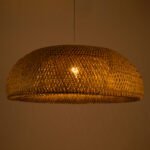 GLOBOSTAR® SAN TROPEZ 00674 Boho Κρεμαστό Φωτιστικό Οροφής με Ντουί 1 x E27 AC 220-240V IP20 - Μπεζ - Μ80 x Π80 x Y28cm - Image 3