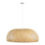 GLOBOSTAR® SAN TROPEZ 00674 Boho Κρεμαστό Φωτιστικό Οροφής με Ντουί 1 x E27 AC 220-240V IP20 - Μπεζ - Μ80 x Π80 x Y28cm - Image 4