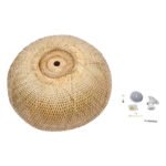 GLOBOSTAR® SAN TROPEZ 00674 Boho Κρεμαστό Φωτιστικό Οροφής με Ντουί 1 x E27 AC 220-240V IP20 - Μπεζ - Μ80 x Π80 x Y28cm - Image 9