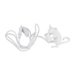 GLOBOSTAR® MOUSE 00679 Vintage Επιτραπέζιο Φωτιστικό Πορτατίφ με Ντουί 1 x E12 AC 220-240V IP20 - Λευκό - Μ12 x Π4 x Υ10cm - Image 7